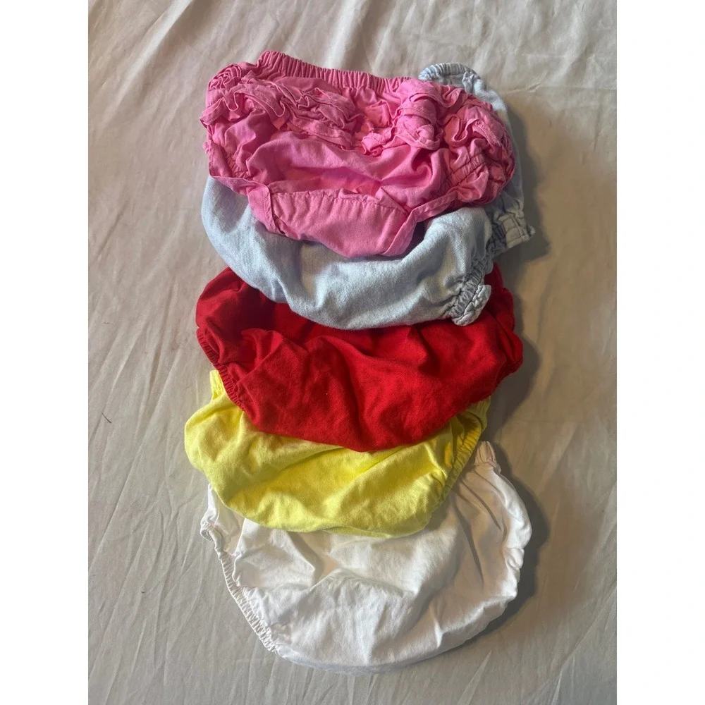 Unbranded Diaper Covers Baby Kids 12M Multicolor Excellent Ruffle Cotton 5 Pack